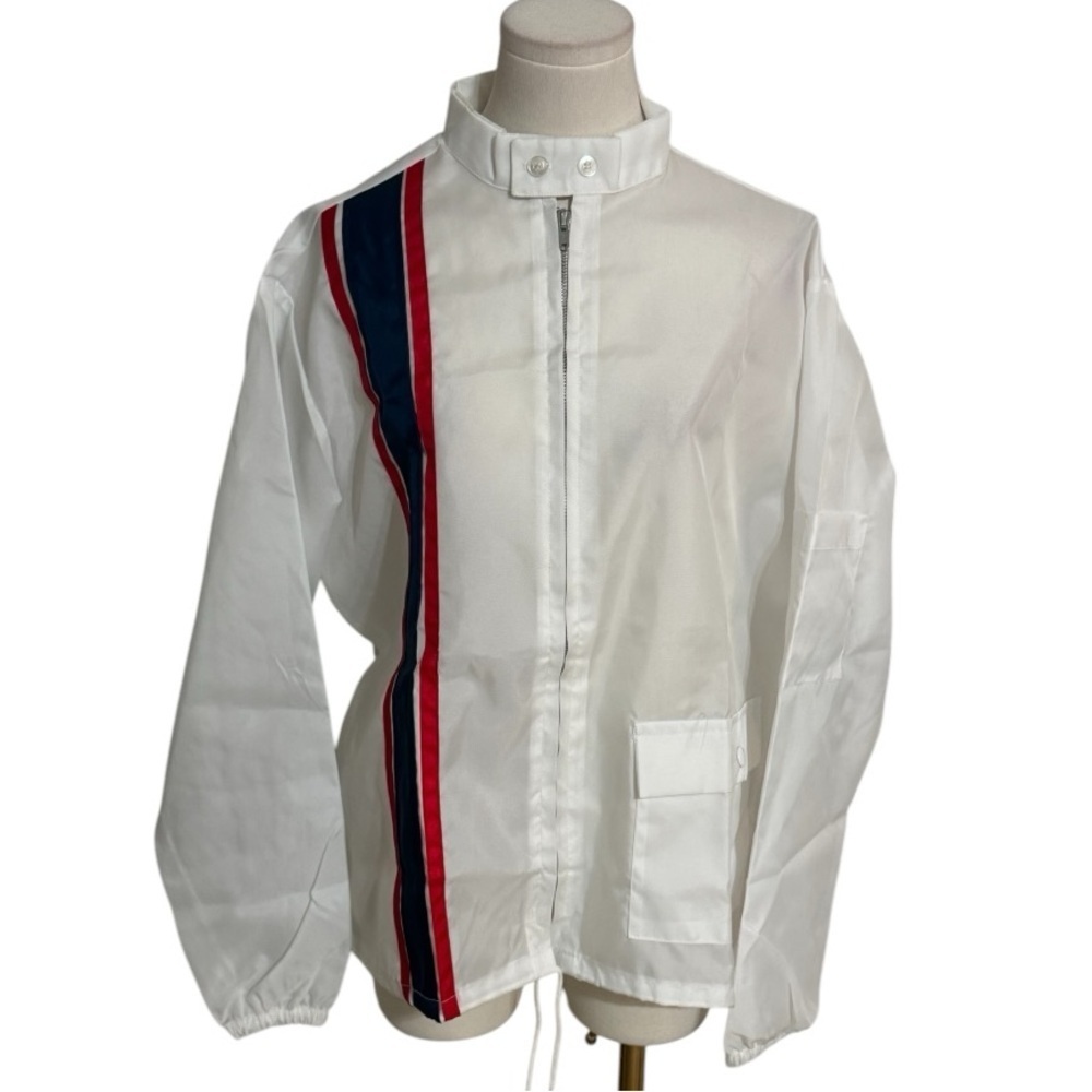 Vintage Swingster Jacket Red White Blue Patriotic 4th of July Windbreaker Size M